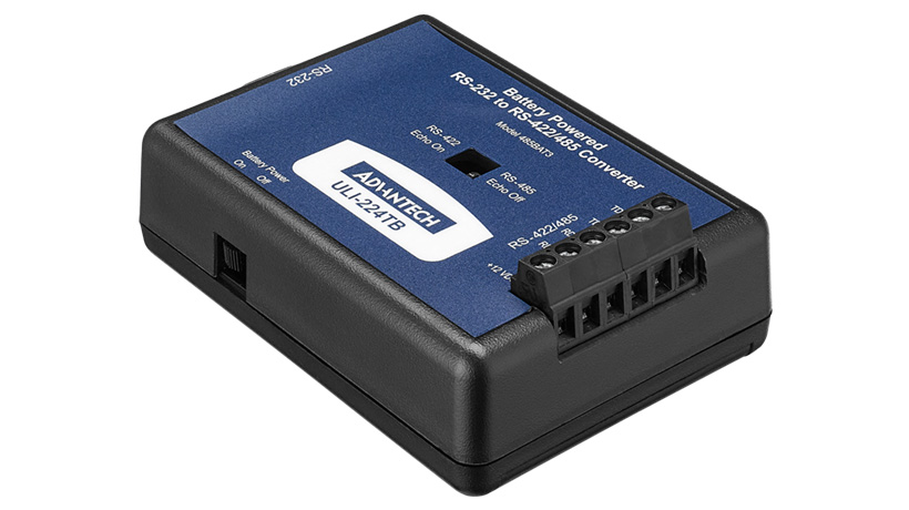 Serial Converter, RS-232 DB9 F to RS-422/485 TB, Batter Power Ability